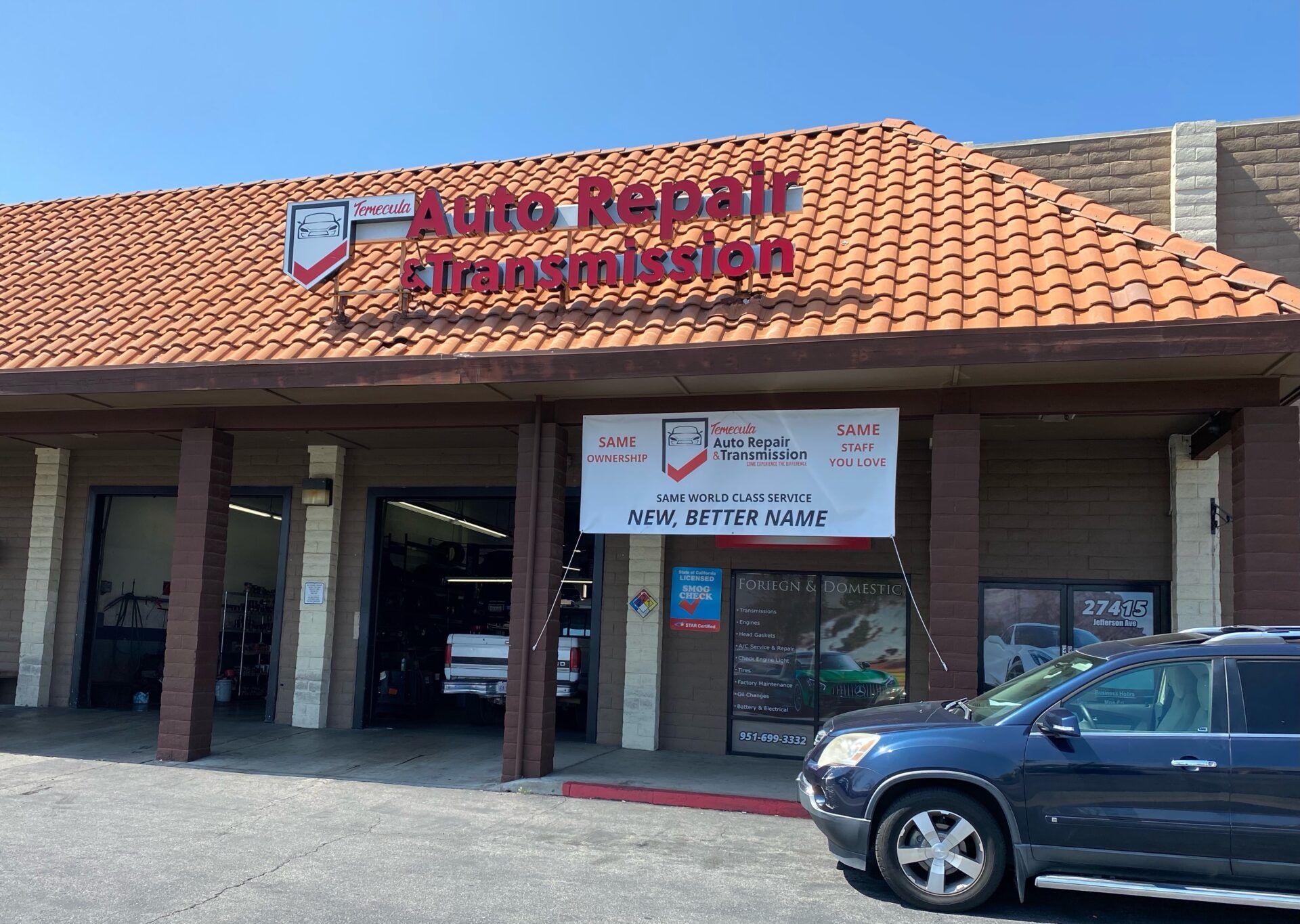 Temecula Auto Repair's Entrance