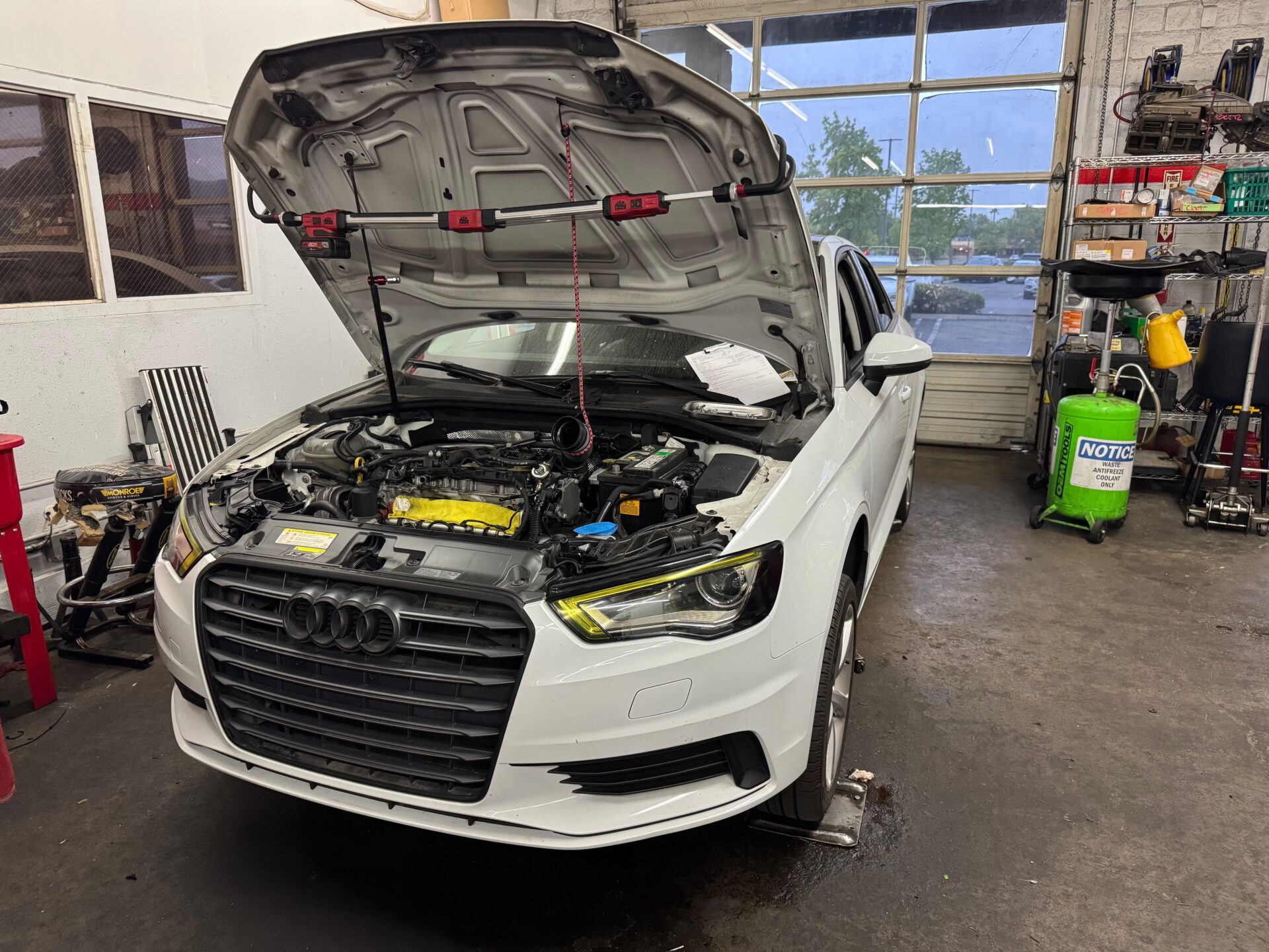 Audi in the Service Bay for Repairs | Temecula Auto Repair & Transmission An Audi in the Service Bay for Repairs