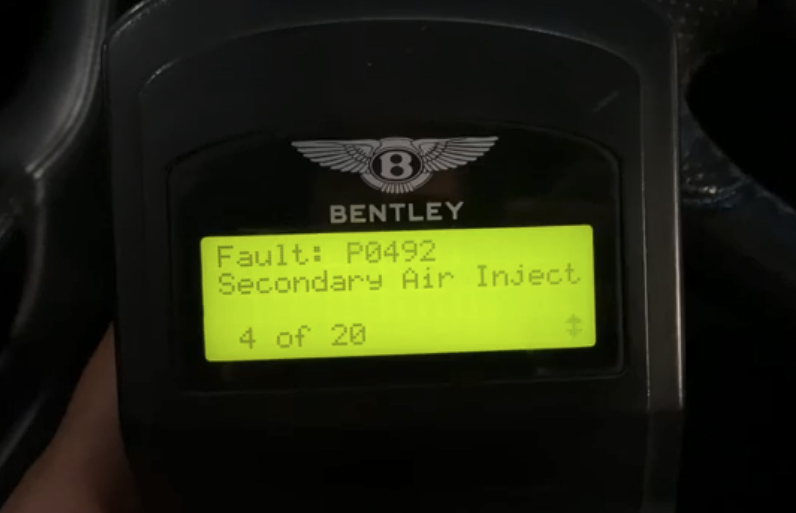 Check Engine Light Computer Scan in Temecula and Murrieta | Temecula Auto Repair & Transmission A scanner screen readout of a Diagnostic Trouble Code.