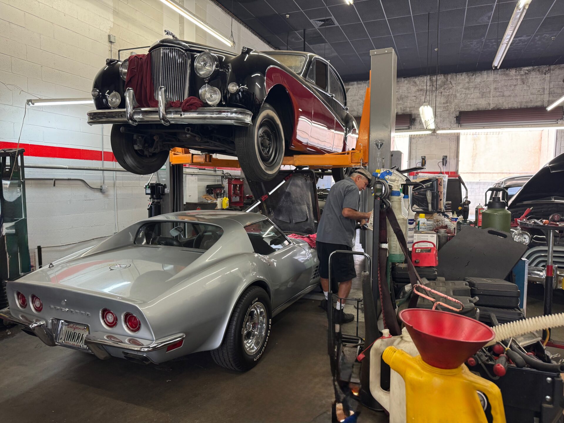 Classic Corvette Repair in Temecula Murrieta | Temecula Auto Repair & Transmission Various Classic Cars being repaired at Temecula Auto Repair