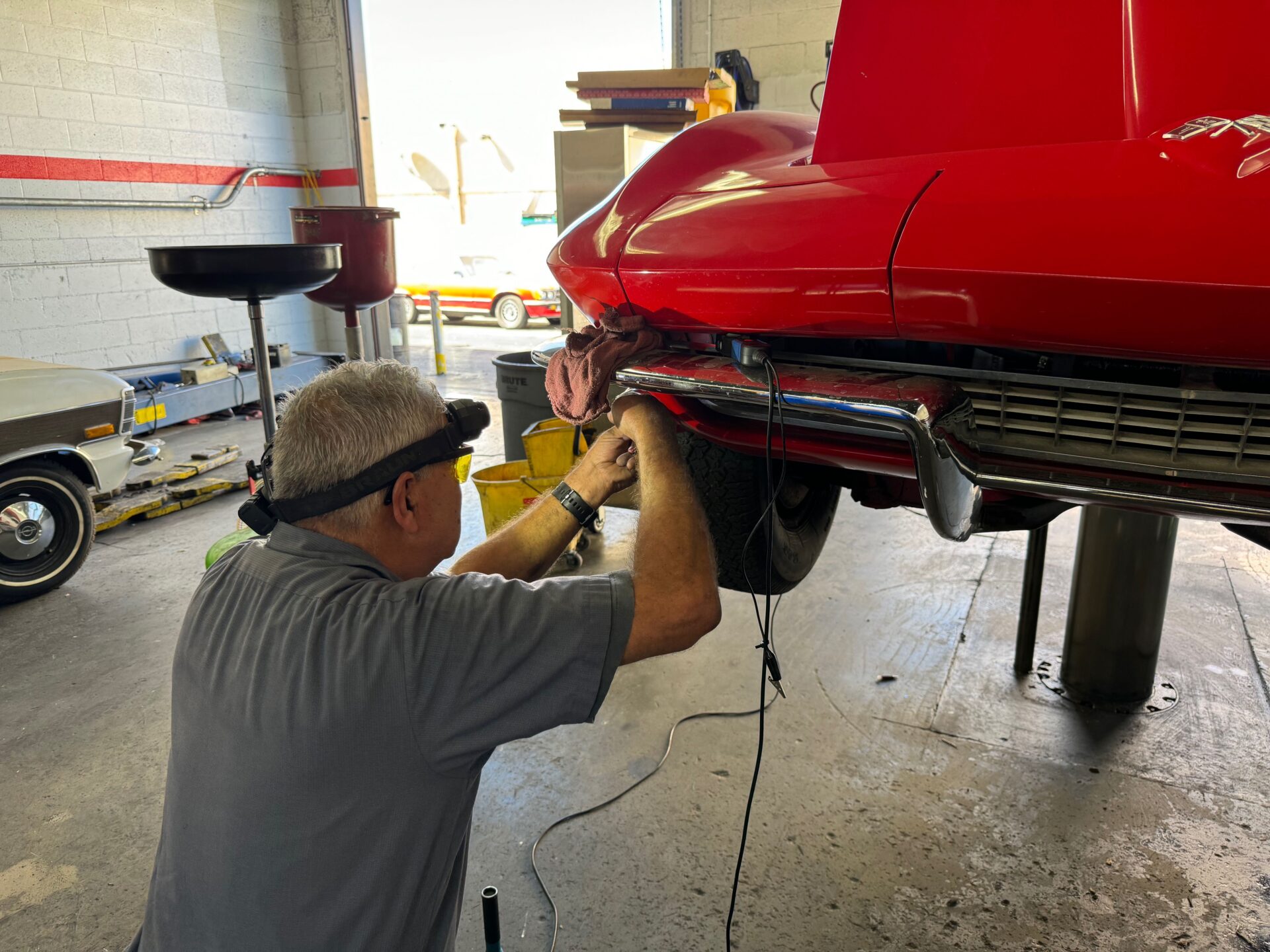 Corvette Electrical Testing | Temecula Auto Repair & Transmission Our Technician is performing electrical testing on a 1965 Corvette.
