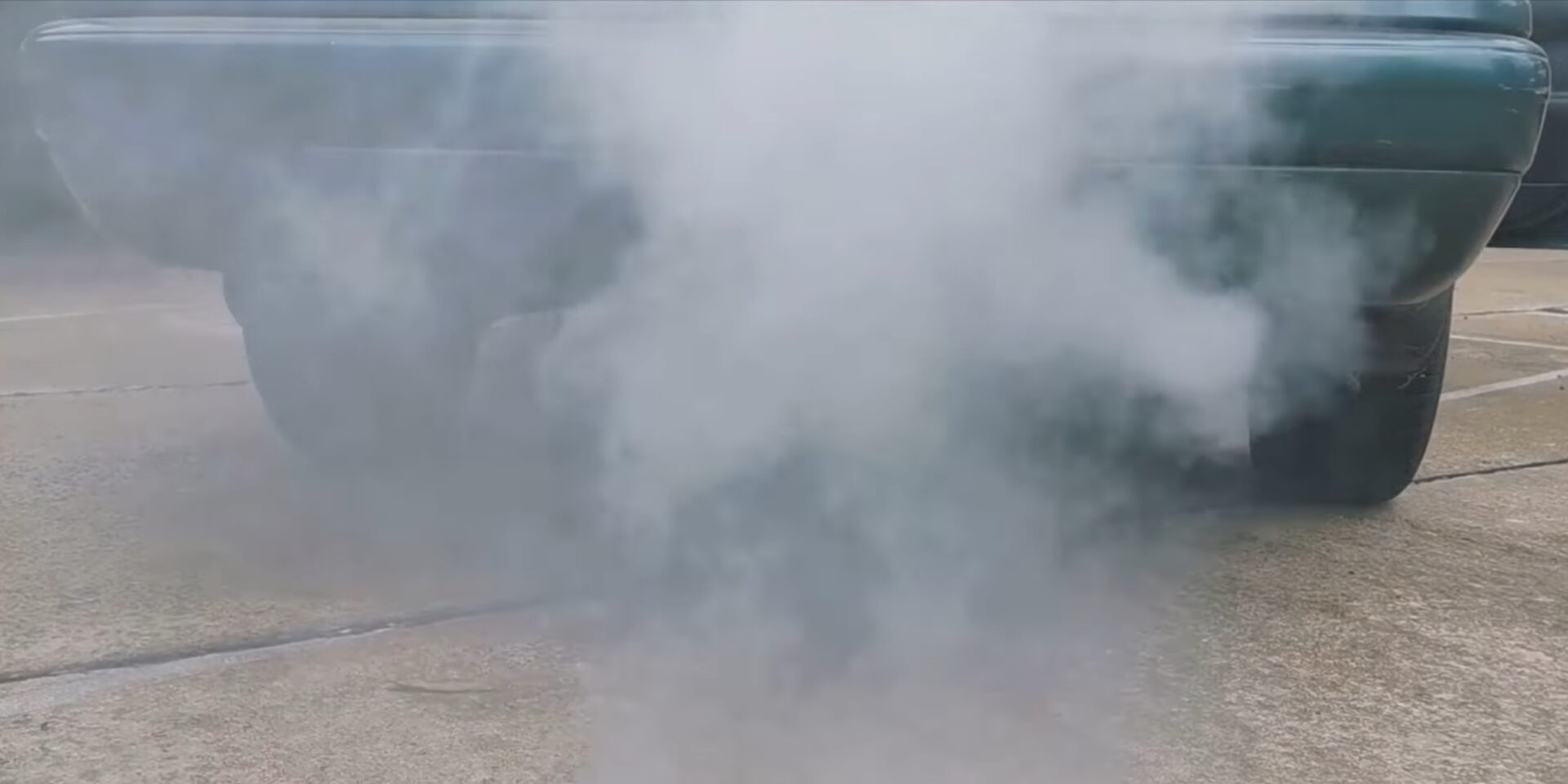 Excessive smoke emitted from a tailpipe.