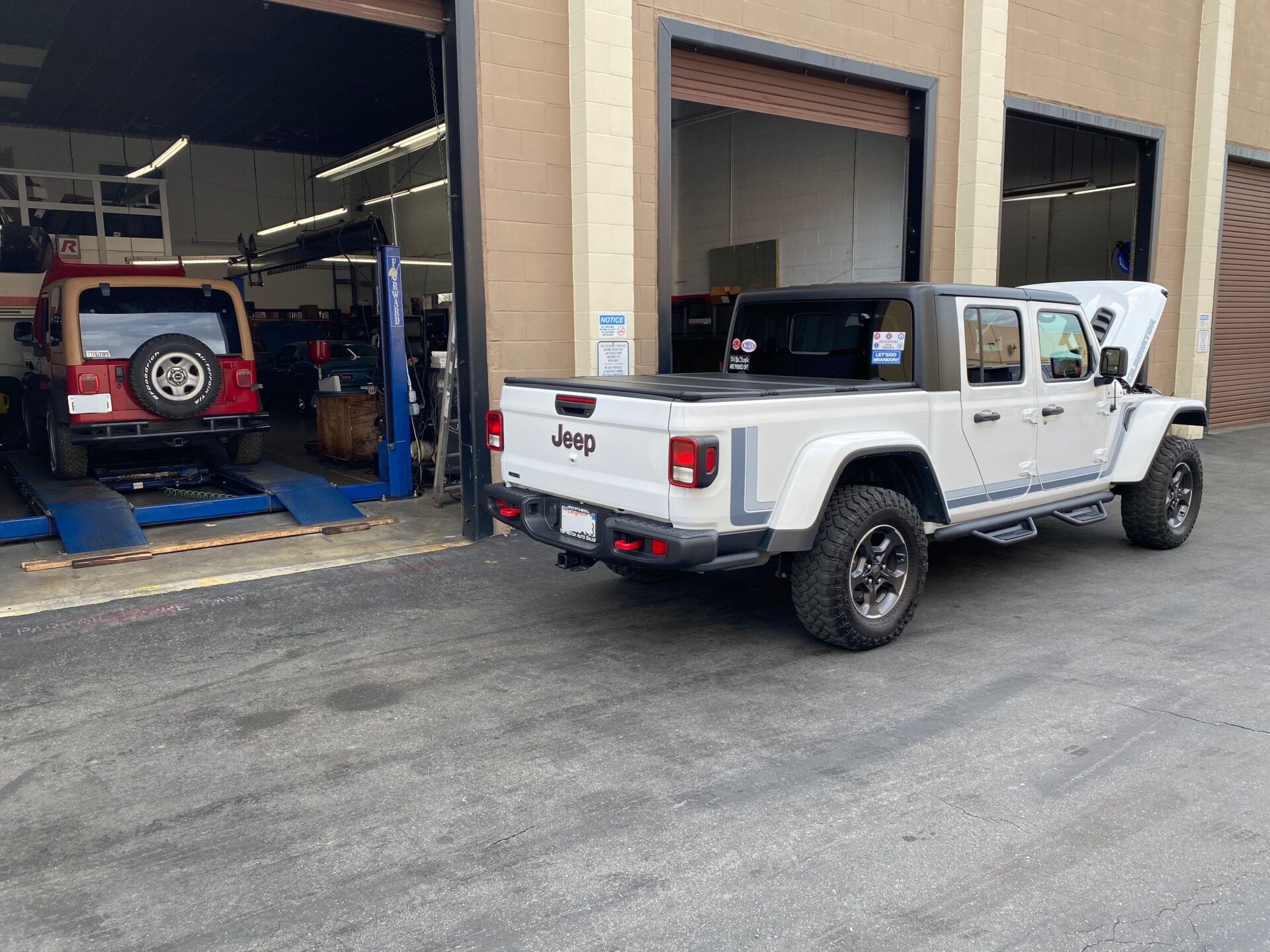 Jeep Wrangler Service and Repair in Temecula and Murrieta | Temecula Auto Repair & Transmission Various Jeep models in for service at Temecula Auto Repair & Transmission