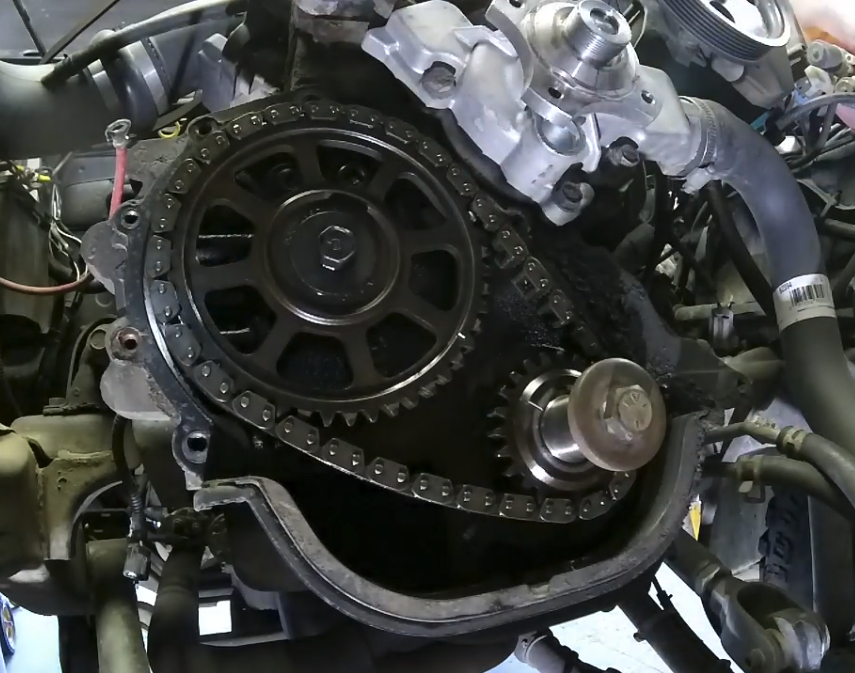 Jeep Timing Chain Replacement in Temecula and Murrieta | Temecula Auto Repair & Transmission Jeep Timing Chain replacement in progress.