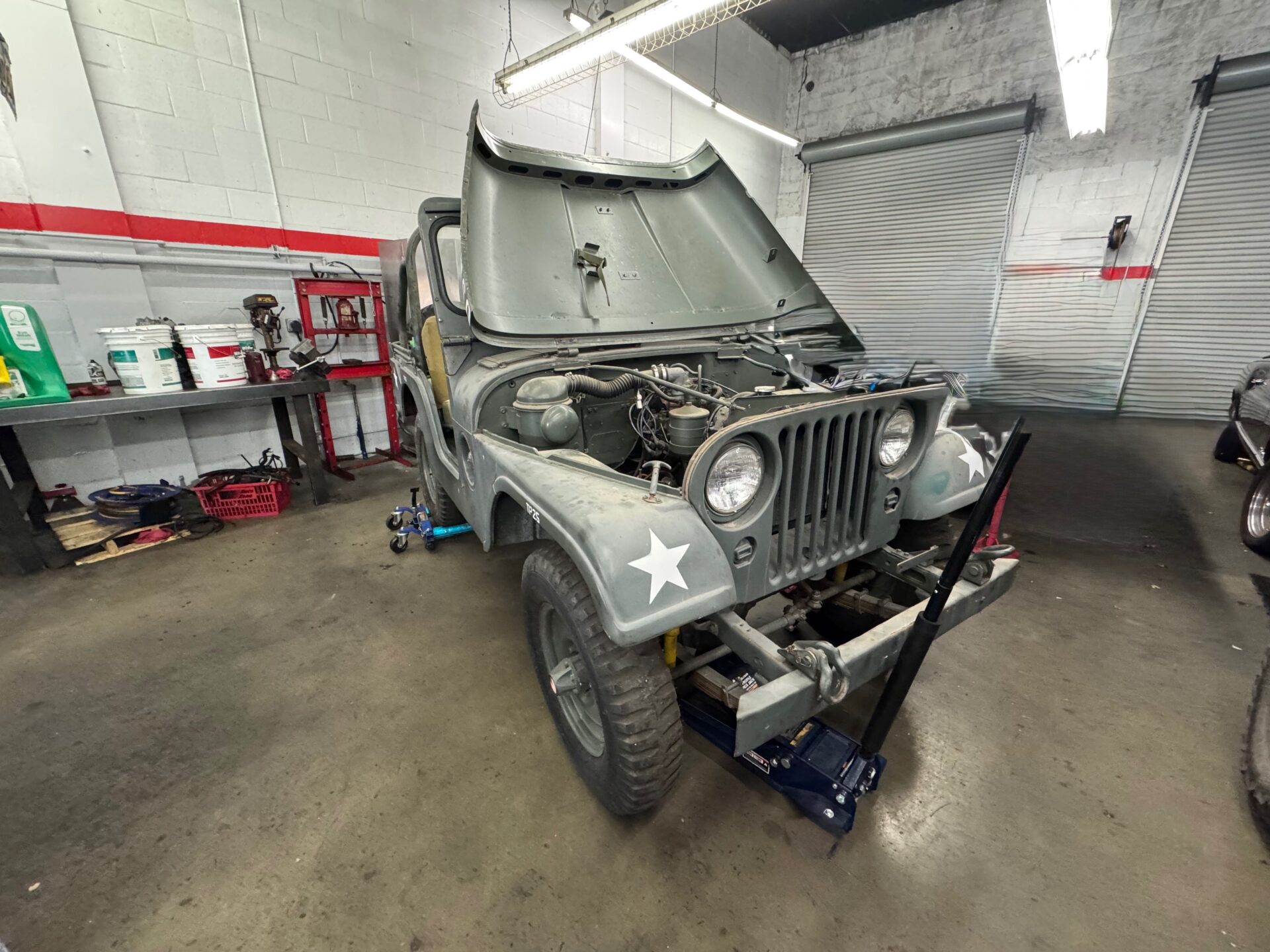Jeep Willys CJ3B | Temecula Auto Repair & Transmission Jeep Willys Military in for repairs at Temecula Auto Repair & Transmission