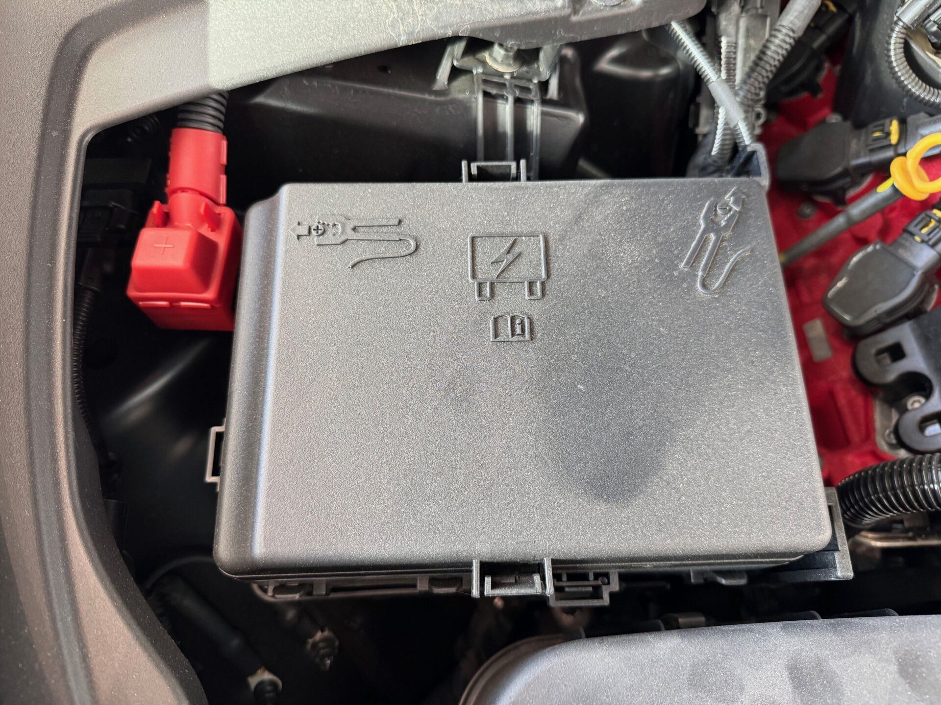 Maserati Battery Connections_Temecula Auto Repair Transmission | Temecula Auto Repair & Transmission The hood is open on a Maserati, showing the Battery Connections at Temecula Auto Repair Transmission