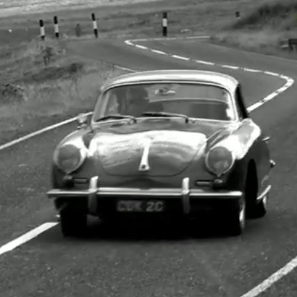 Porsche 356 | Temecula Auto Repair & Transmission Porsche 356 on racetrack (Black & White).