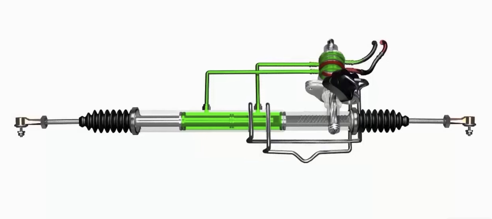 Steering Rack Illustration | Temecula Auto Repair & Transmission An illustration of a Power Steering Rack unit.
