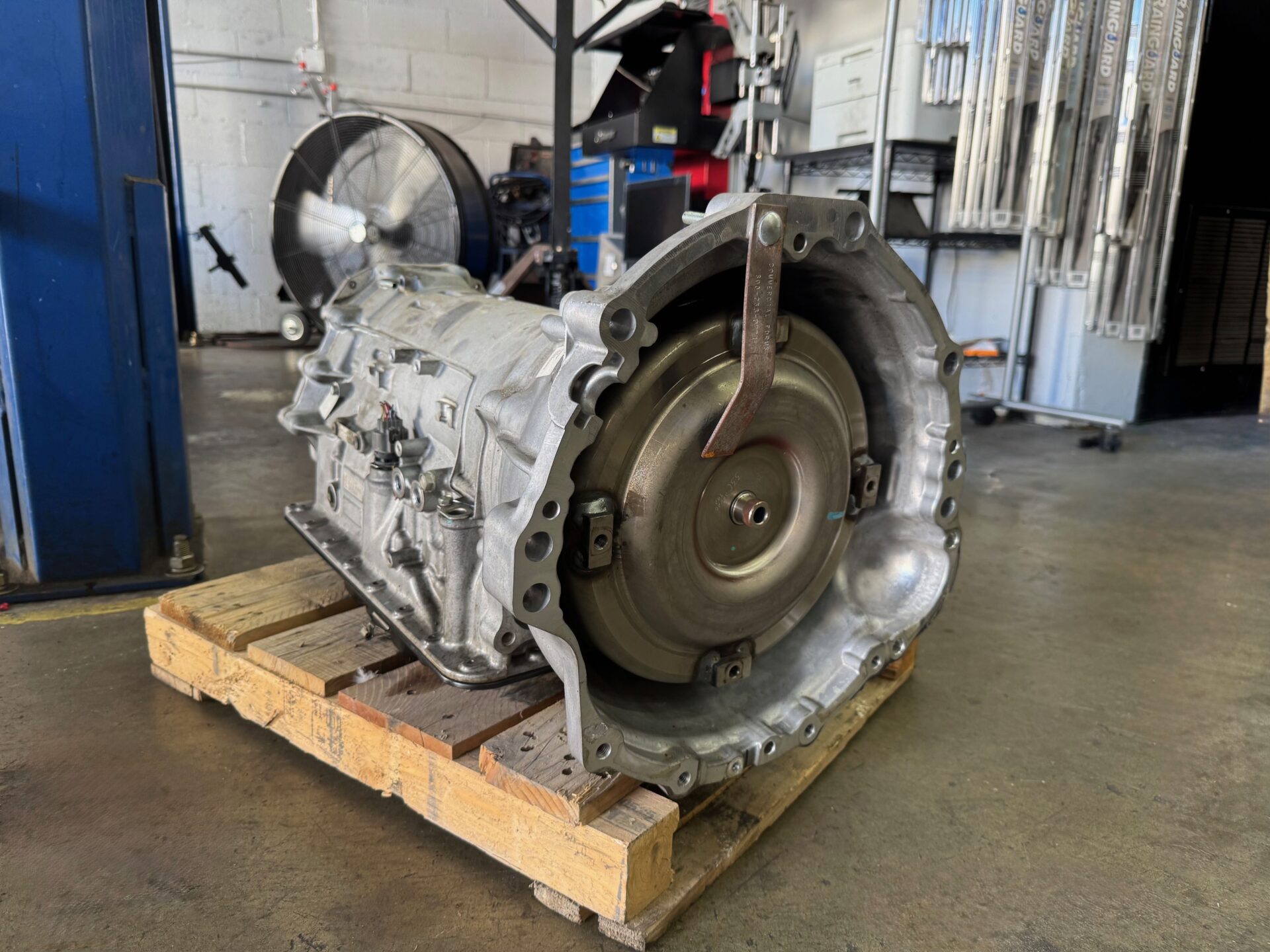 Transmission Replacement in Temecula Murrieta | Temecula Auto Repair & Transmission A transmission unit that was removed from a vehicle, ready for its Jasper Transmission Replacement.